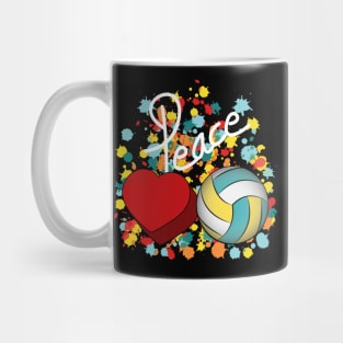 Peace Love Volleyball Mug